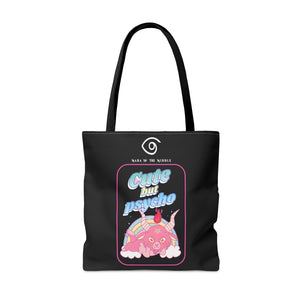 Cute but Psycho Tote Bag (BLACK)