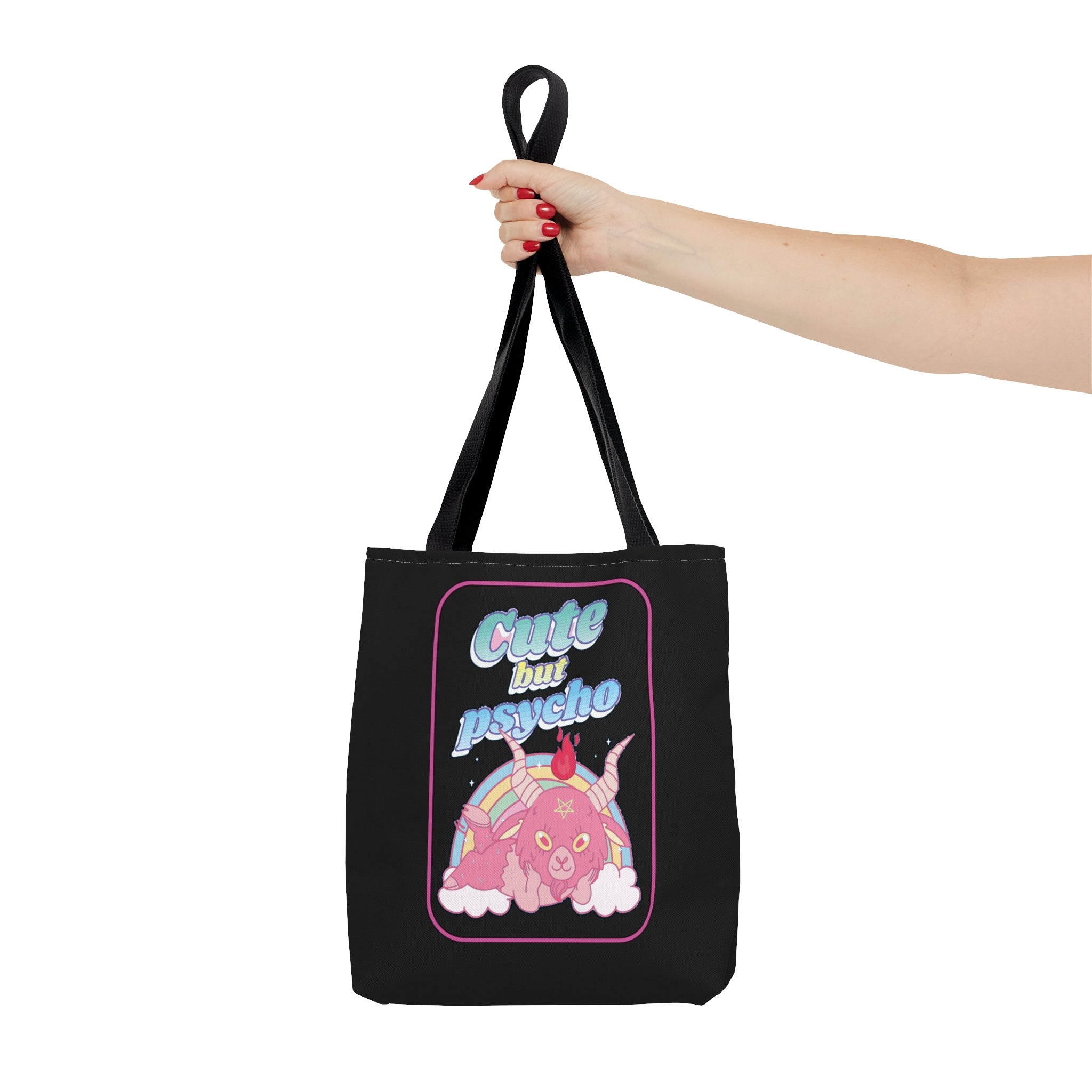 Cute but Psycho Tote Bag (BLACK)