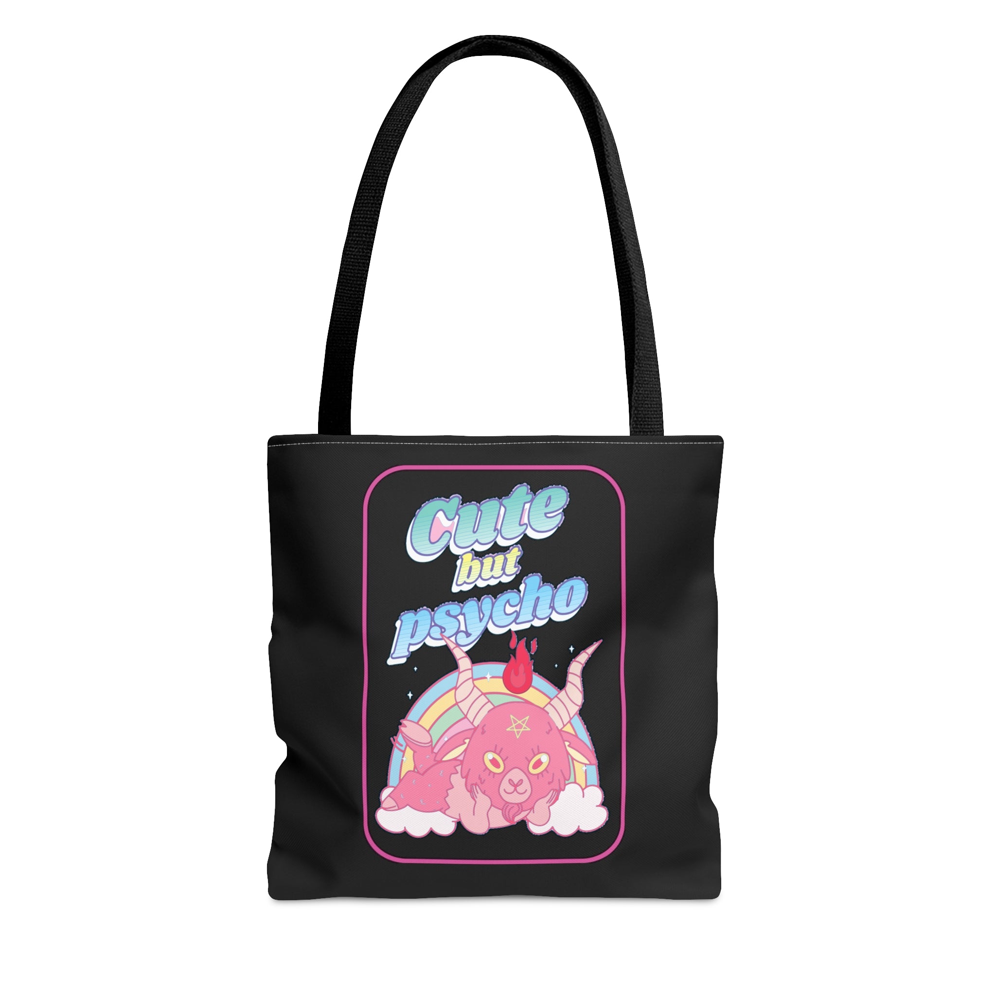 Cute but Psycho Tote Bag (BLACK)